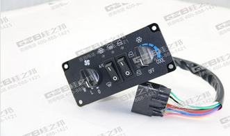 原裝柳工CLG908D挖掘機空調控制面板總成DC12V/KLG03J-017，現貨供應