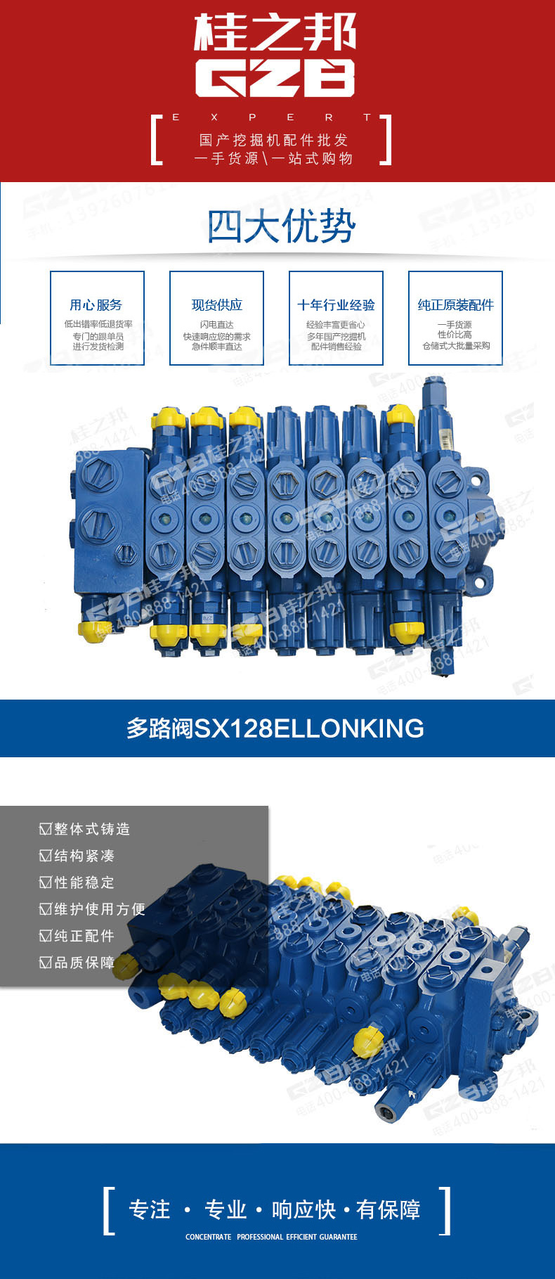 龍工挖掘機多路閥